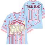 ChaoticClub Striped Grade & Name Teacher Mesh Jersey