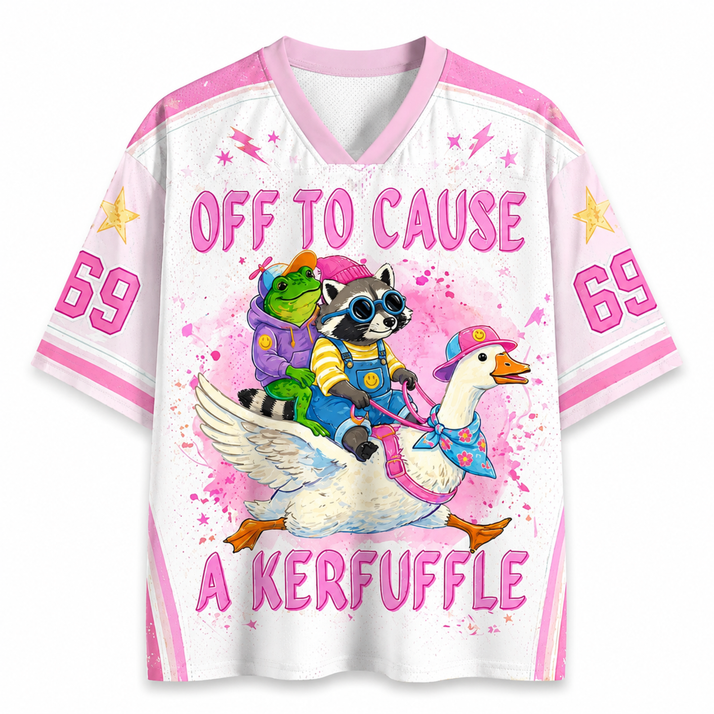 Chaotic Club Off To Kerfuffle Pink Mesh Jersey