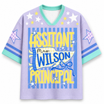 Chaotic Club Custom Stripes School Staff Matching Mesh Jersey