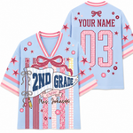 ChaoticClub Striped Grade & Name Teacher Mesh Jersey