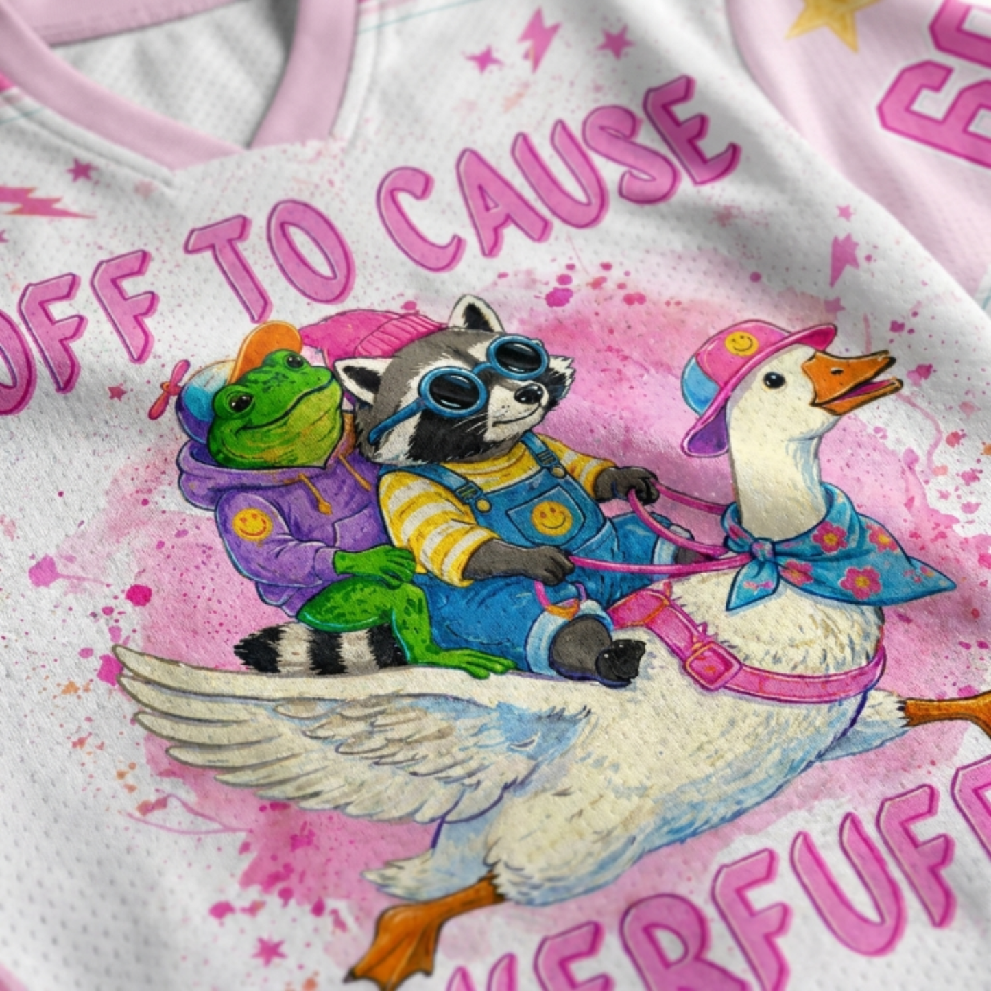 Chaotic Club Off To Kerfuffle Pink Mesh Jersey