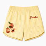 ChaoticClub Summer Peaches Striped Shorts