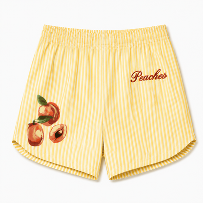 ChaoticClub Summer Peaches Striped Shorts