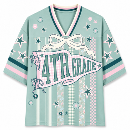 ChaoticClub Striped Grade Level Team Teacher Mesh Jersey