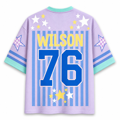 Chaotic Club Custom Stripes School Staff Matching Mesh Jersey