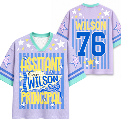 Chaotic Club Custom Stripes School Staff Matching Mesh Jersey