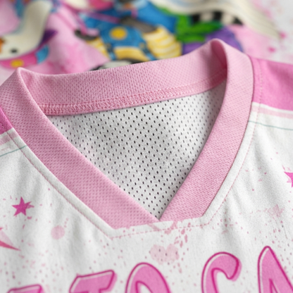 Chaotic Club Off To Kerfuffle Pink Mesh Jersey