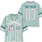 ChaoticClub Striped Grade Level Team Teacher Mesh Jersey