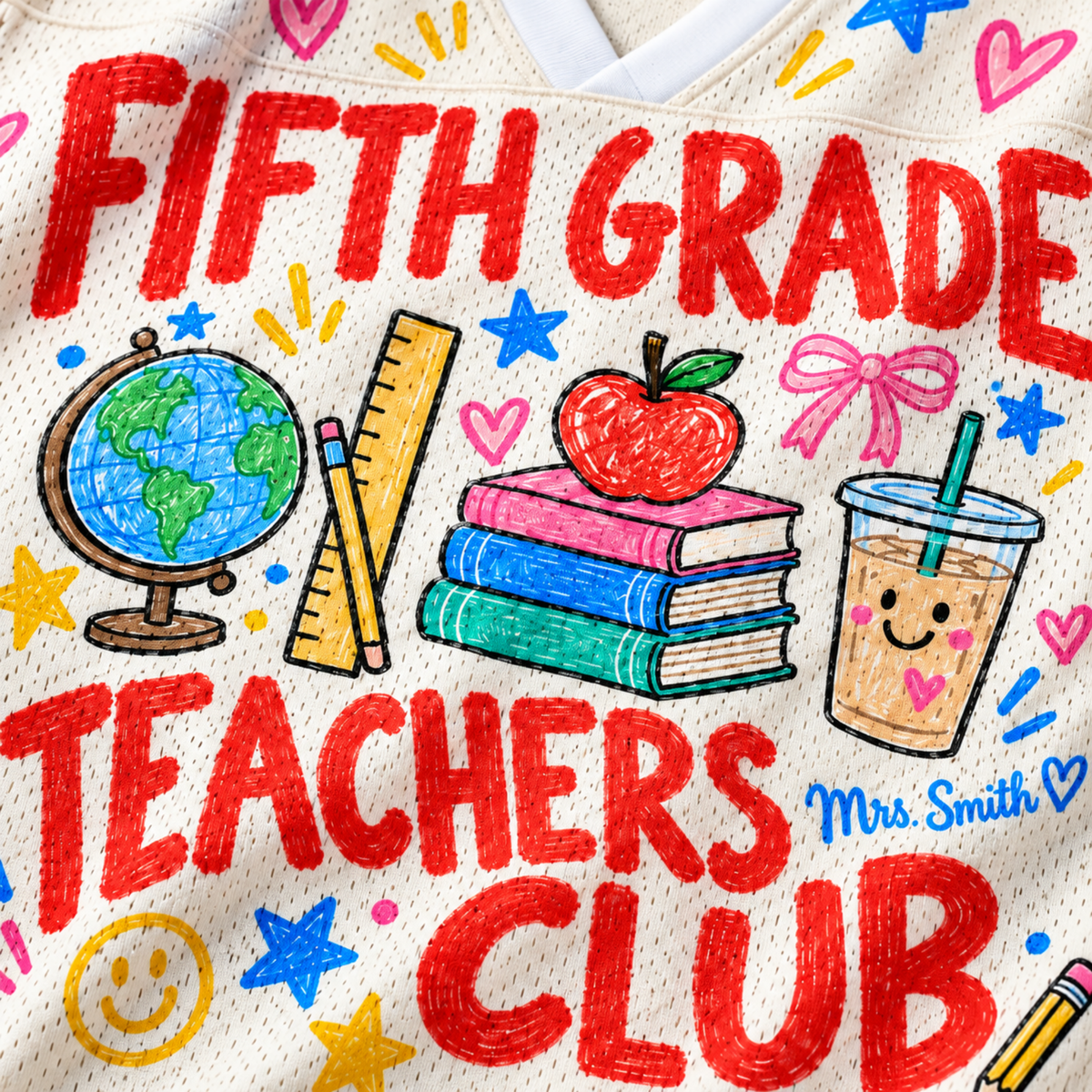 Chaotic Club Retro Level Grade Classroom Doodles Mesh Jersey