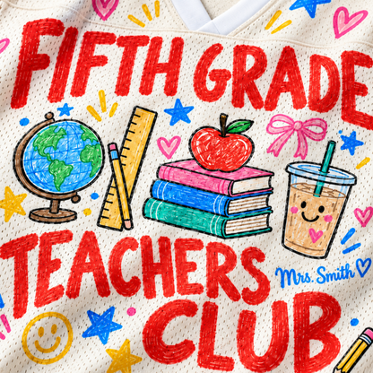 Chaotic Club Retro Level Grade Classroom Doodles Mesh Jersey