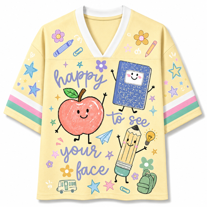 ChaoticClub Happy To See Your Face Back to School Mesh Jersey