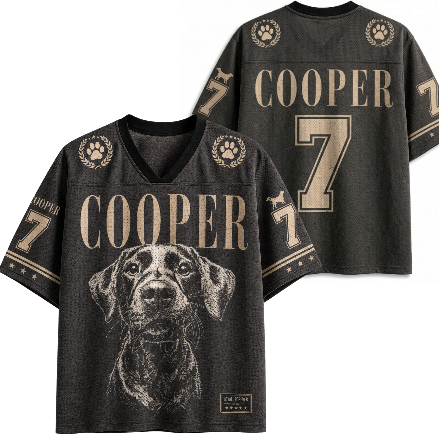ChaoticClub Pet Photo And Name Shirt  Personalized Mesh Jersey