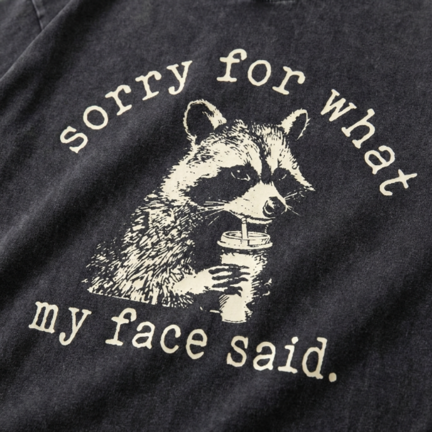 ChaoticClub Sorry For What My Face Said Washed T-Shirt