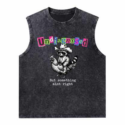 ChaoticClub Undiagnosed Racoon Chicken Wash Tanktop