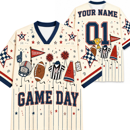 Chaotic Club Football Characters Game Day Tailgate Mesh Jersey