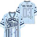 ChaoticClub Striped Grade Level Team Teacher Mesh Jersey