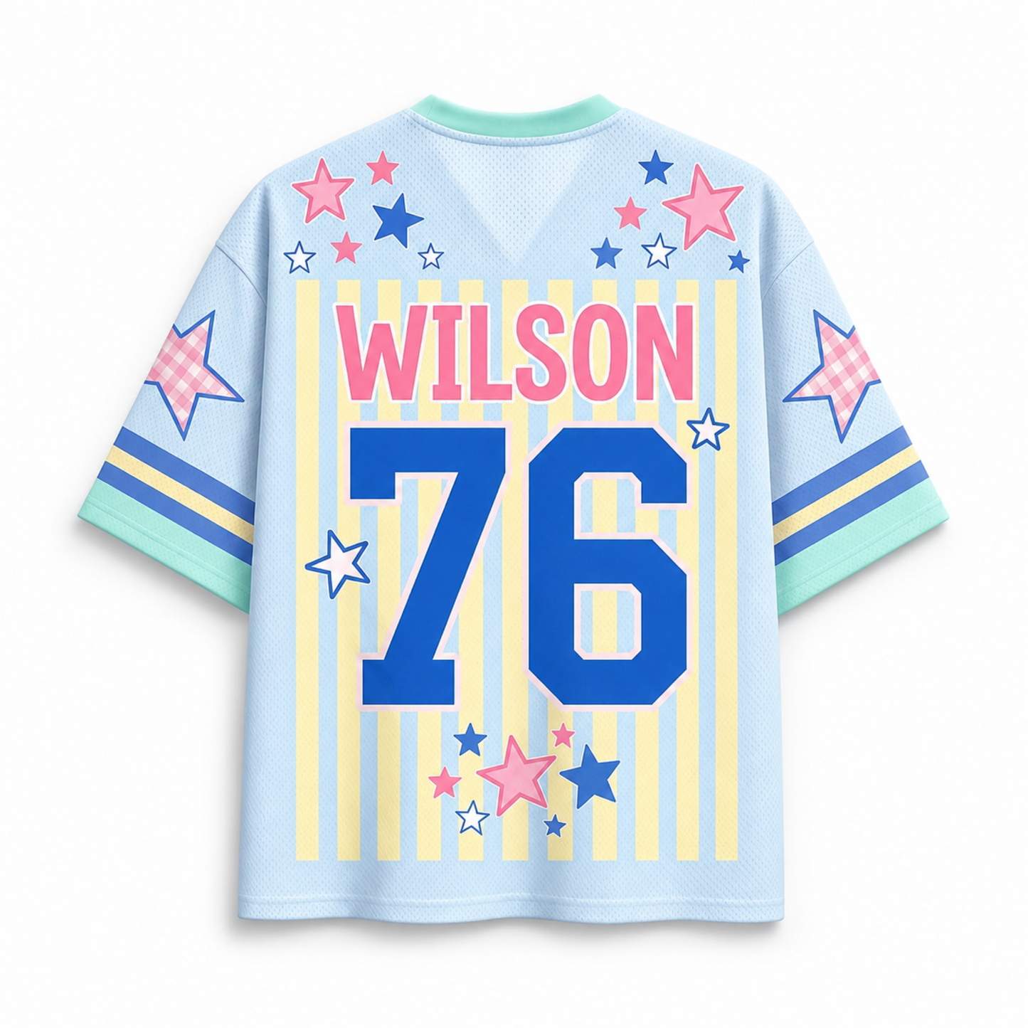 Chaotic Club Custom Stripes School Staff Matching Mesh Jersey