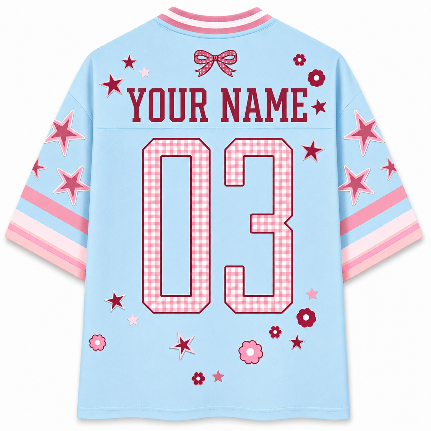 ChaoticClub Striped Grade & Name Teacher Mesh Jersey