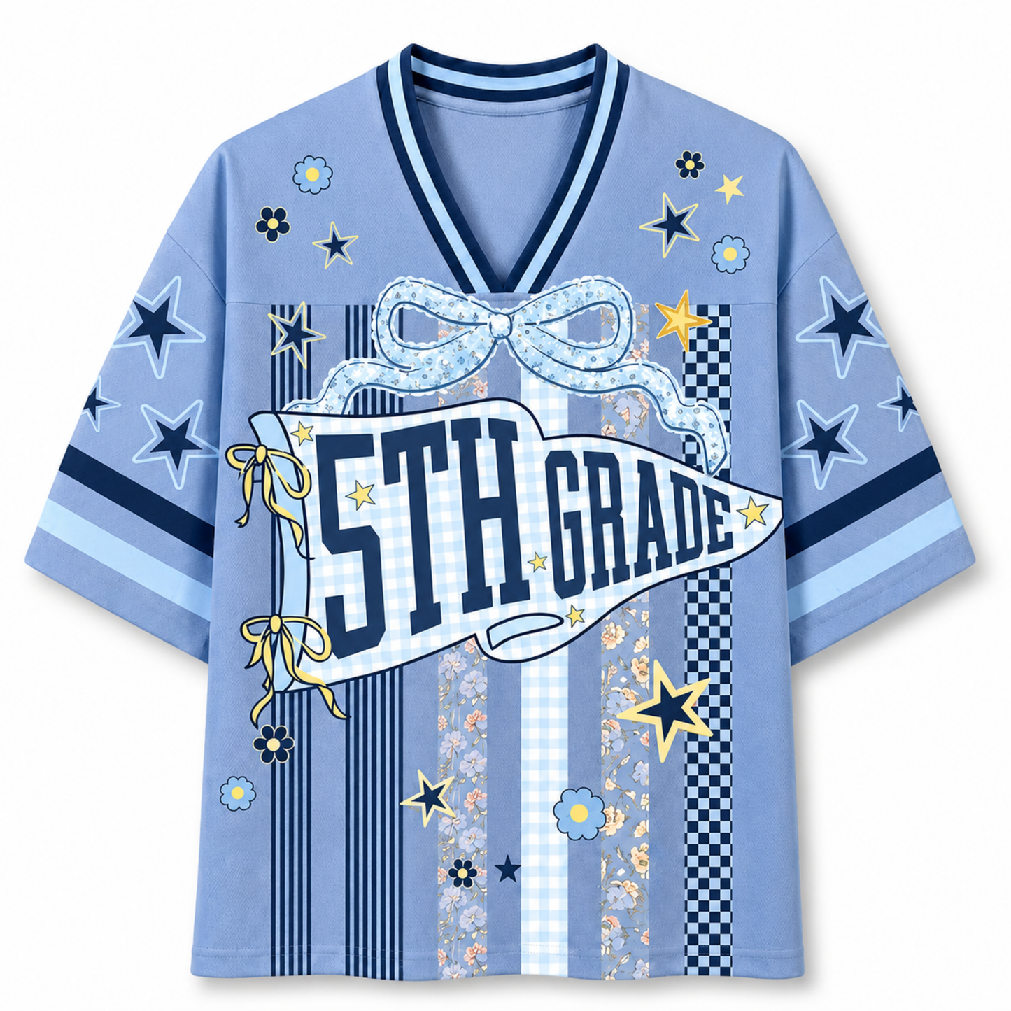 ChaoticClub Striped Grade Level Team Teacher Mesh Jersey