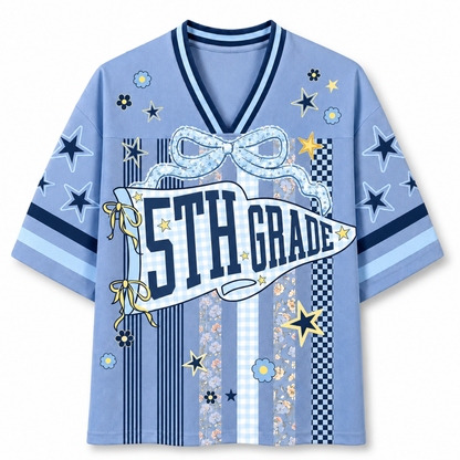 ChaoticClub Striped Grade Level Team Teacher Mesh Jersey