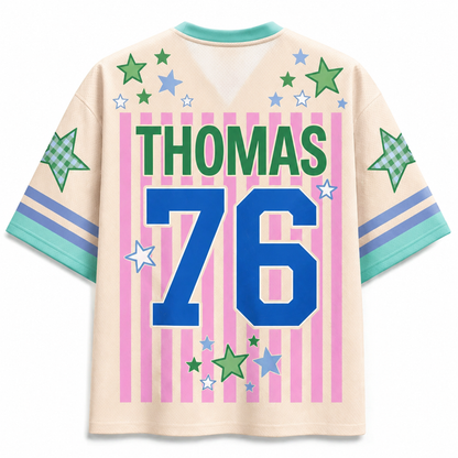 Chaotic Club Custom Stripes School Staff Matching Mesh Jersey