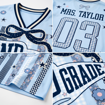 ChaoticClub Striped Grade Level Team Teacher Mesh Jersey