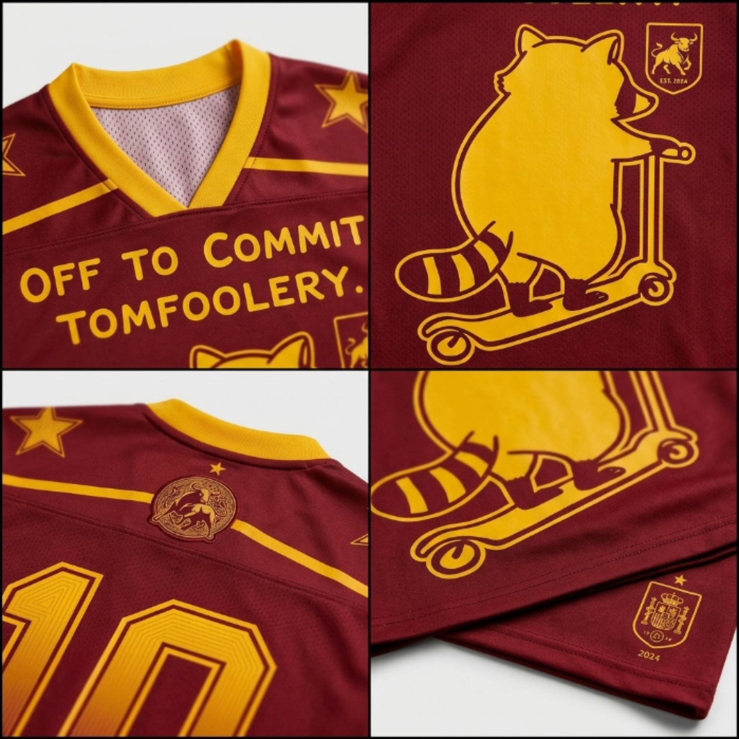 ChaoticClub Off To Commit Tomfoolery Raccoon Spain Mesh Jersey