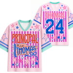 Chaotic Club Custom Stripes School Staff Matching Mesh Jersey