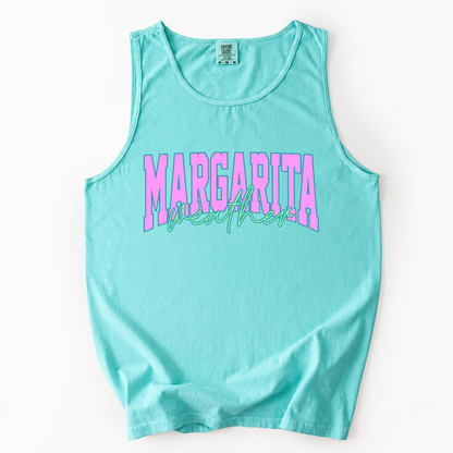 ChaoticClub Margarita Weather Distressed Tank Top