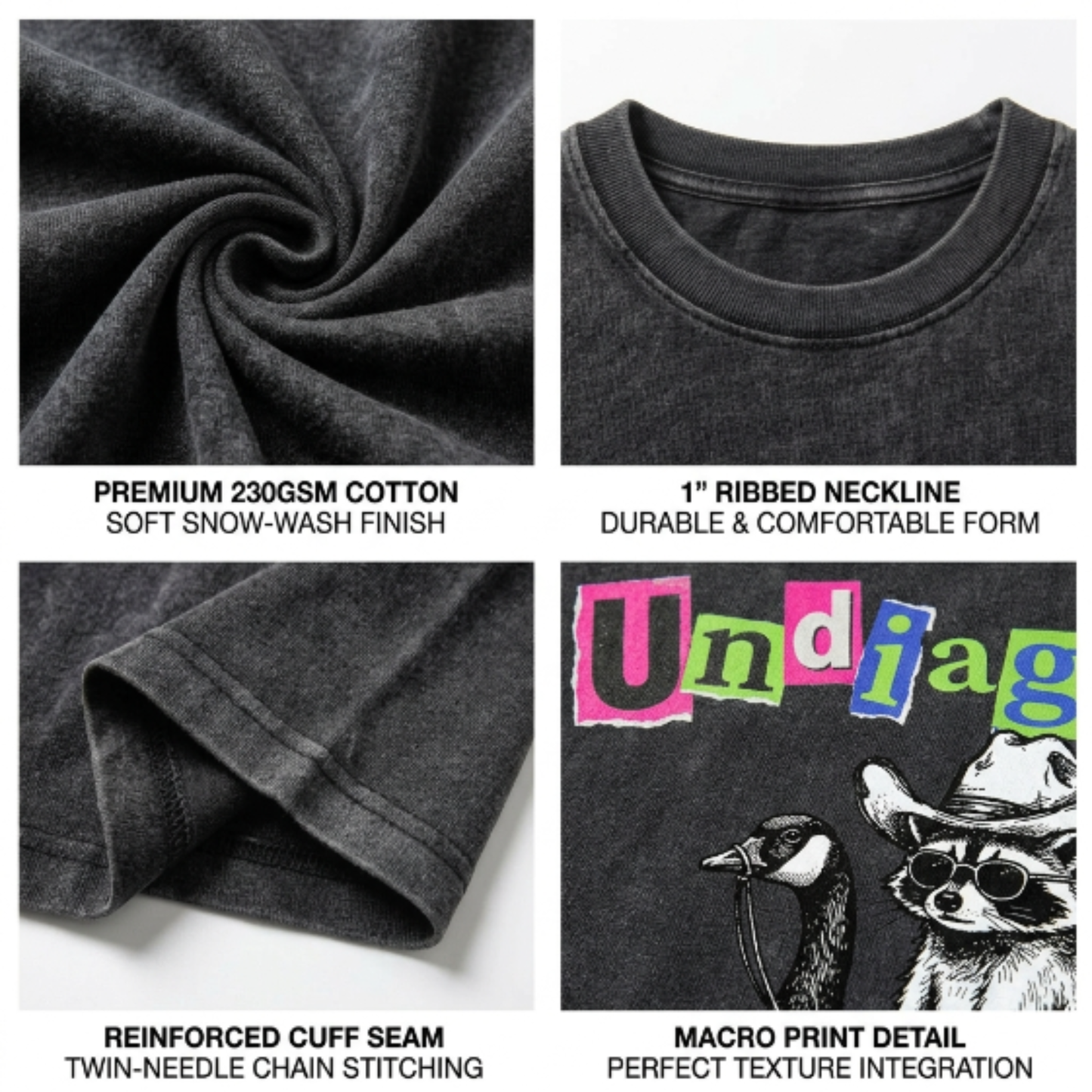 ChaoticClub Undiagnosed Raccoon Washed T-Shirt