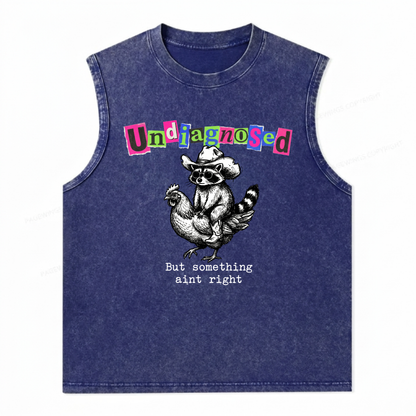 ChaoticClub Undiagnosed Racoon Chicken Wash Tanktop
