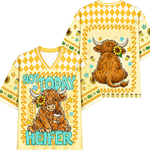 ChaoticcClub Not Today Heifer Highland Cow Mesh Jersey