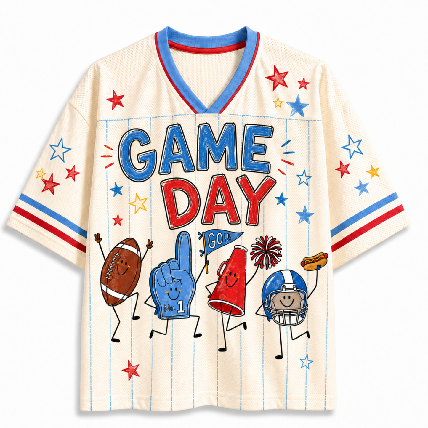 Chaotic Club Football Characters Game Day Tailgate Mesh Jersey