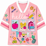 ChaoticClub Hello Kindergarten Pre-K 1st 2d 3d 4th 5th Grade Mesh Jersey