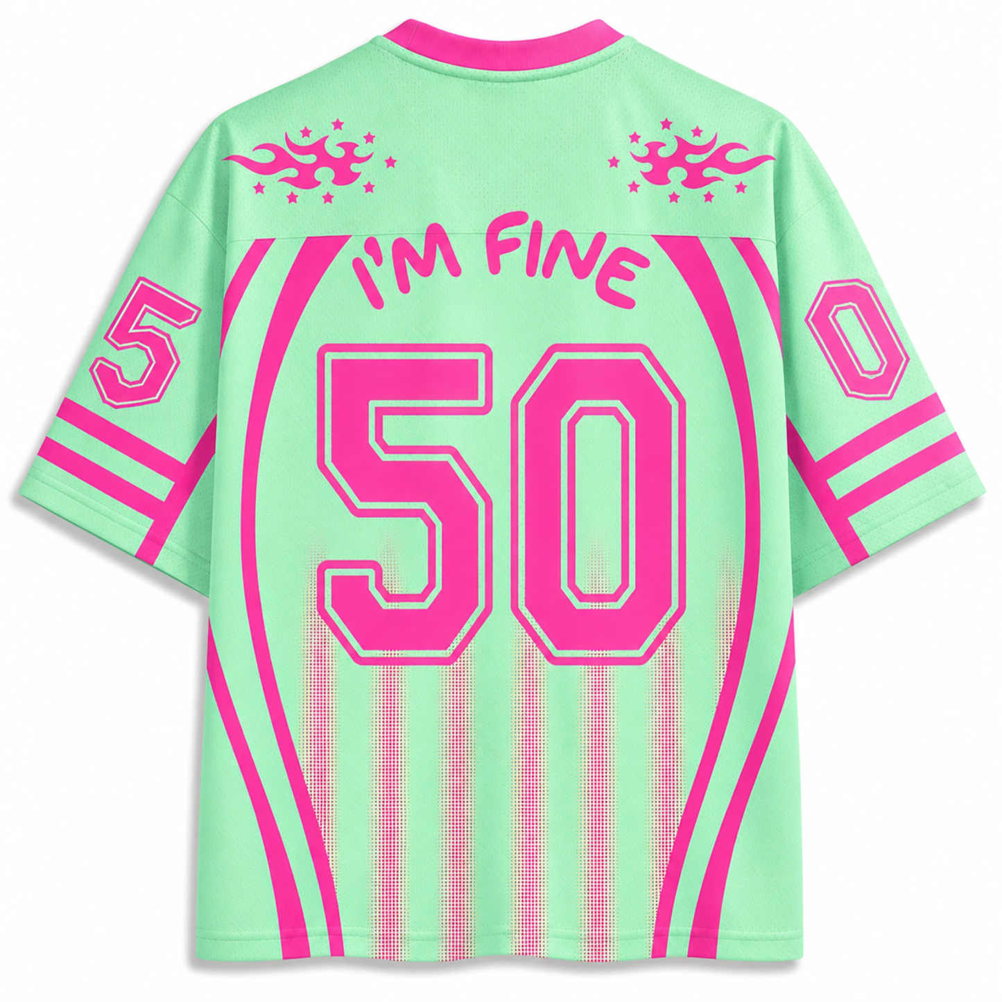 ChaoticClub Everything Is Fine Skull Neon Summer Mesh Jersey