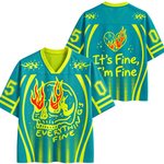 ChaoticClub Everything Is Fine It's Fine Neon Summer Mesh Jersey
