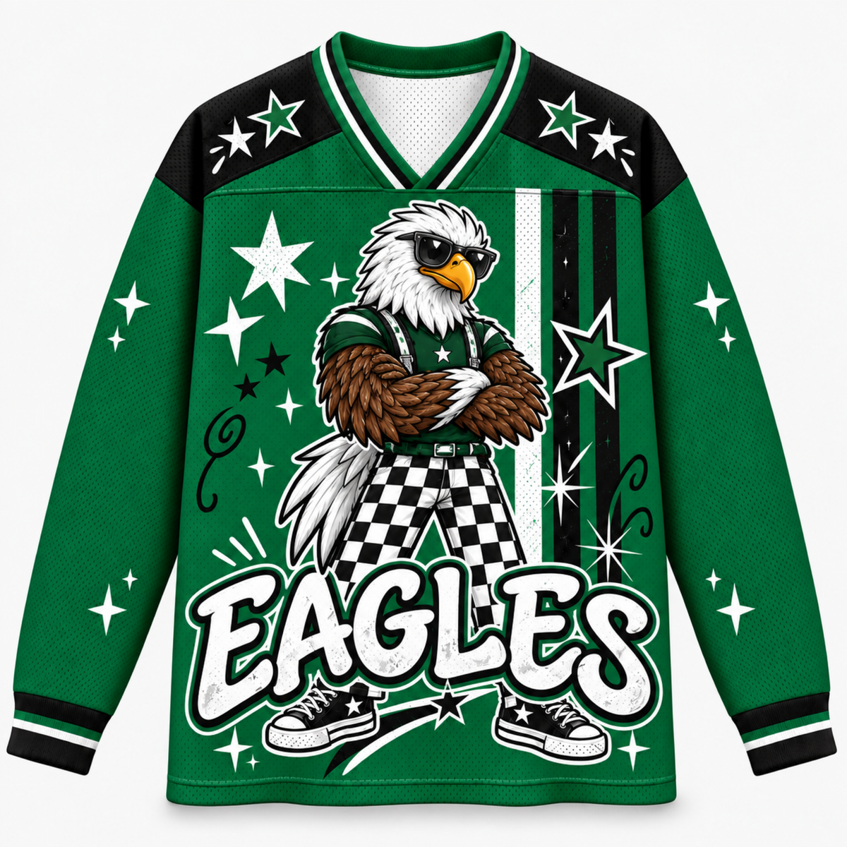 Chaotic Club Cool Mascot Game Day Long Sleeve Jersey