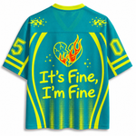 ChaoticClub Everything Is Fine It's Fine Neon Summer Mesh Jersey