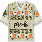 Chaotic Club Preppy Camo Back To School Pencil  Mesh Jersey