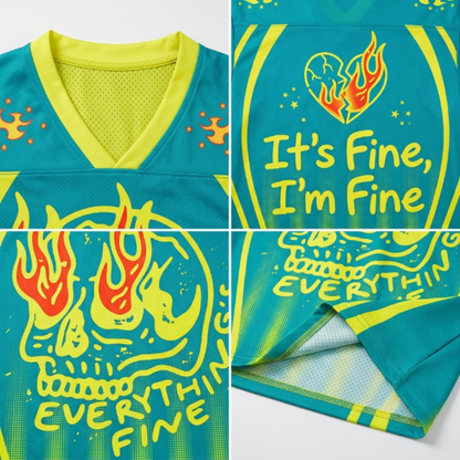 ChaoticClub Everything Is Fine It's Fine Neon Summer Mesh Jersey