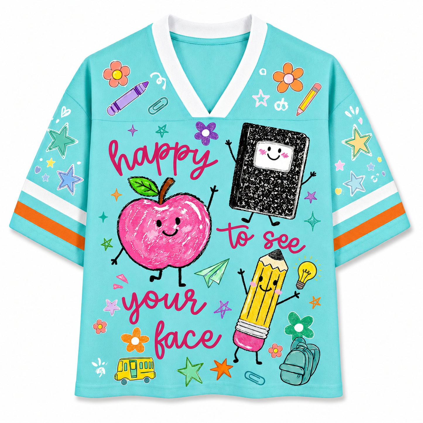 ChaoticClub Happy To See Your Face Back to School Mesh Jersey