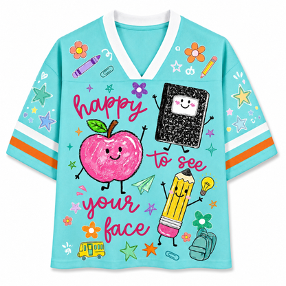 ChaoticClub Happy To See Your Face Back to School Mesh Jersey