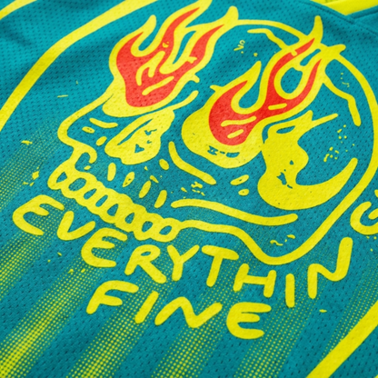 ChaoticClub Everything Is Fine It's Fine Neon Summer Mesh Jersey