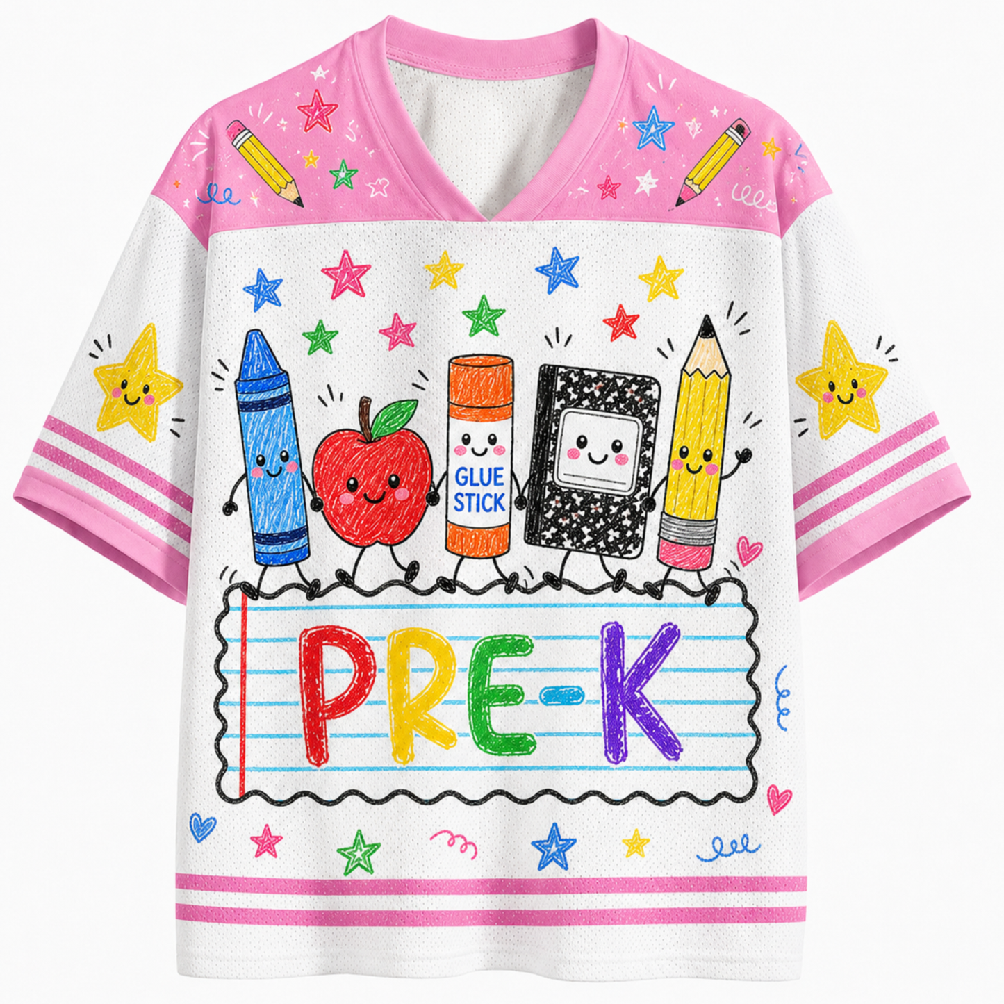 ChaoticClub Cute School Supplies Back To School Mesh Jersey