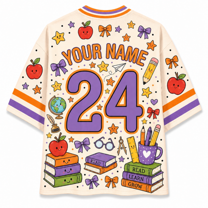 Chaotic Club Grade Level Spooky Halloween Teacher Mesh Jersey