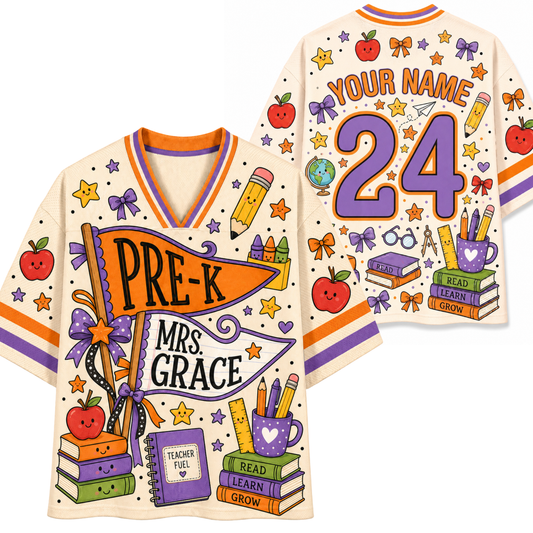 Chaotic Club Halloween Teacher School Spirit Teacher Mesh Jersey