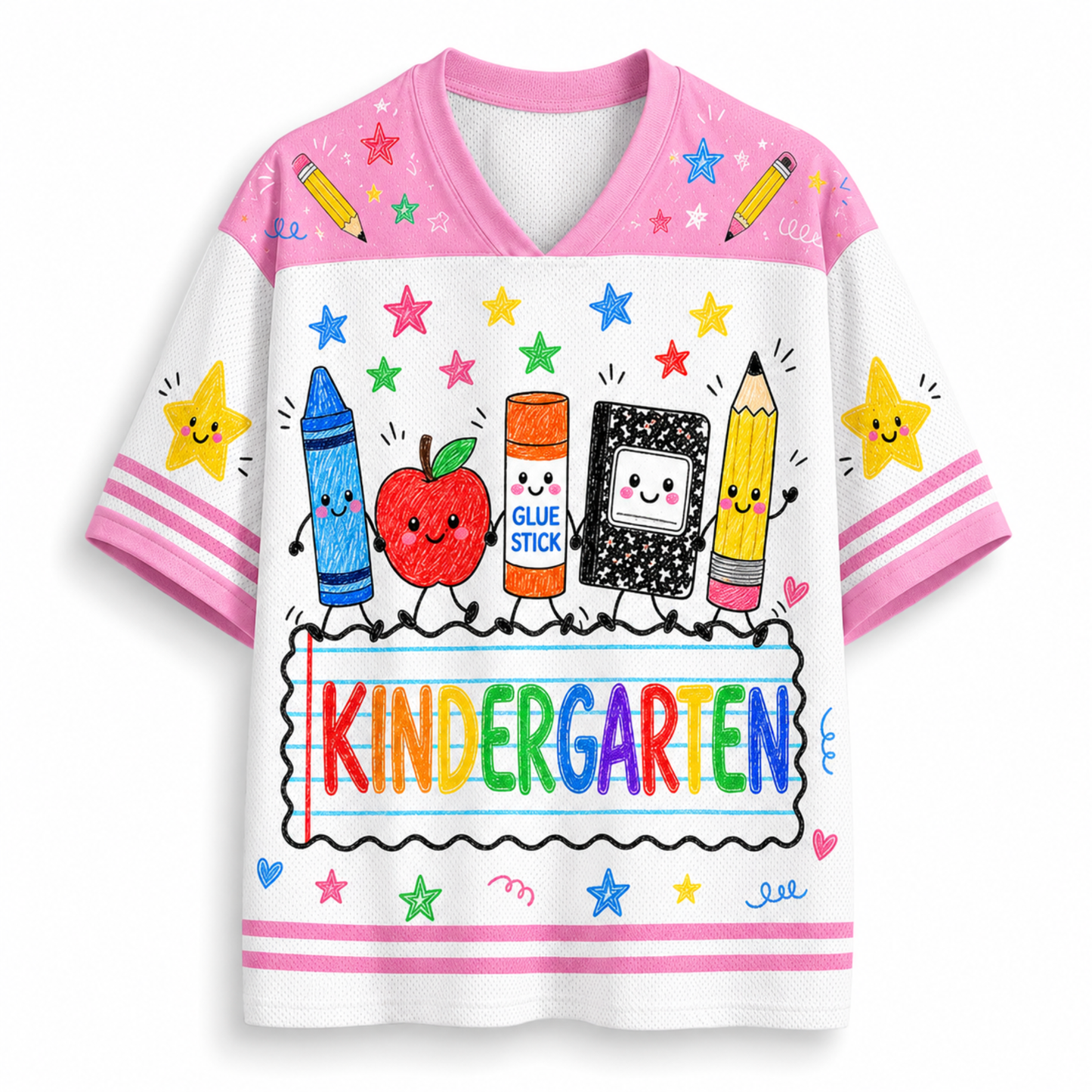 ChaoticClub Cute School Supplies Back To School Mesh Jersey