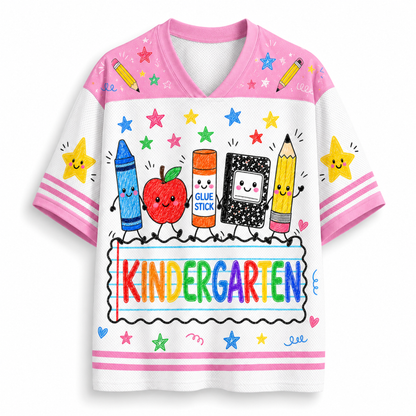 ChaoticClub Cute School Supplies Back To School Mesh Jersey