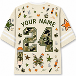 Chaotic Club Preppy Camo Back To School Pencil  Mesh Jersey