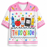 ChaoticClub Cute School Supplies Back To School Mesh Jersey